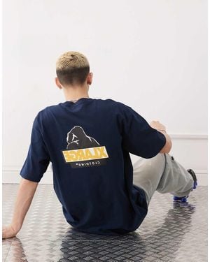 X-Large Oversized T-shirt With Flipped Og Logo Back Print - Blue