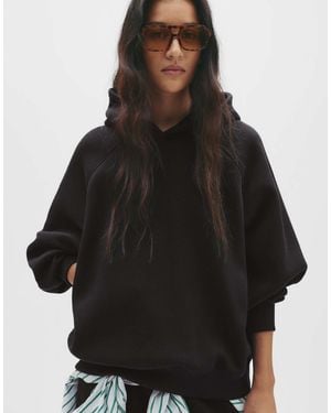 Pull&Bear – übergroßer kapuzenpullover - Schwarz