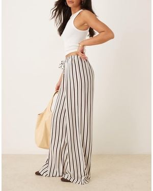 ASOS Linen Blend Pull On Trouser - Natural