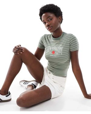 Daisy Street Baby T-Shirt Met Lange Pasvorm - Groen