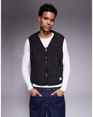 HUGO Bocolino Relaxed Fit Quilted Vest - Blue