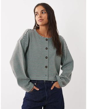 Miss Selfridge Gilet à rayures - Gris
