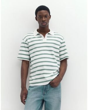 Pull&Bear – kurzärmliges polohemd aus interlock-stoff - Mehrfarbig