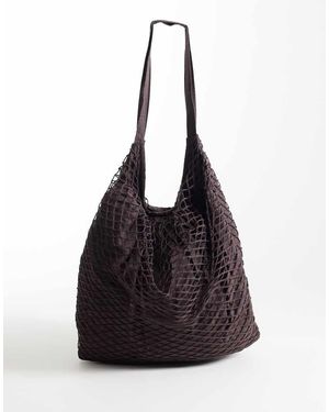 ASOS Bolso Tote Chocolate Estilo Rejilla - Negro