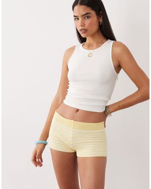 Kiwi & Co Knitted Micro Shorts - White