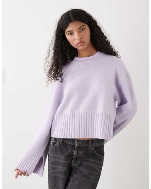 Monki Oversized Knit Jumper - Purple