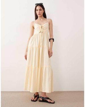 esmé studios Tiered Maxi Beach Dress - Natural