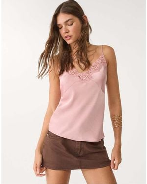 Stradivarius Lace Top - Pink