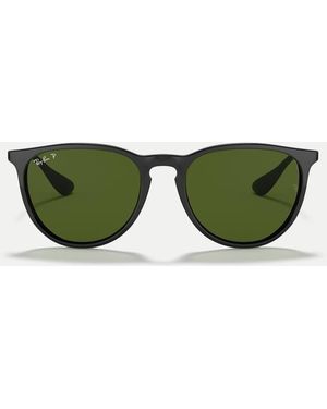 Ray-Ban Erika Classic Phantos Occhiali Da Sole Polarizzati Con Lenti Verdi Neri - Verde