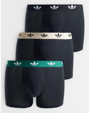adidas Originals Comfort Flex 3 Pack Briefs With Coloured Waistbands - Blue