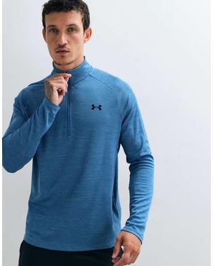 Under Armour Tech Testurizzato Con Mezza Zip - Blu