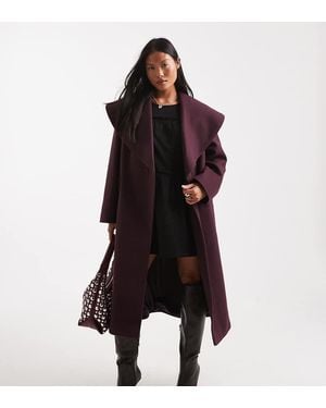 Miss Selfridge Formal Wrap Coat - Black