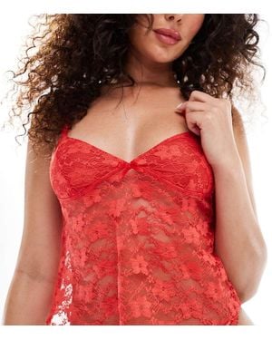 Wild Lovers Exclusive Lace Cami Corset - Red