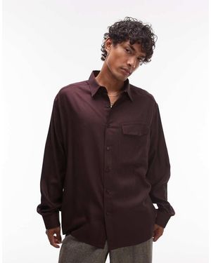 TOPMAN Oversized Fit Shirt - Purple