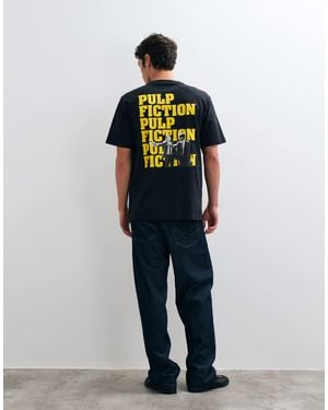 Only & Sons T-shirt coupe relaxed avec imprimé au dos pulp fiction - Noir