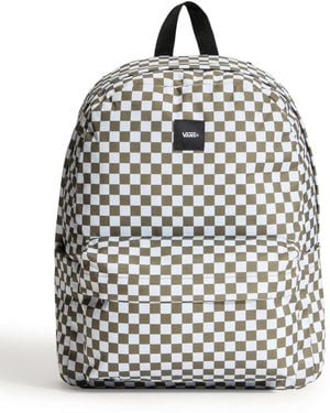 Vans Old skool karierter rucksack - Weiß