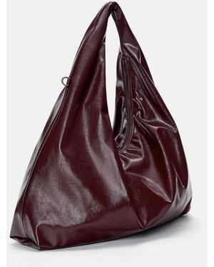 Pull&Bear Cabas effet froissé - bordeaux - Violet