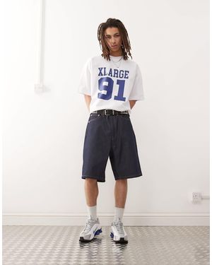 X-Large baggy Jorts With Back Pocket Og Logo Embroidery - White