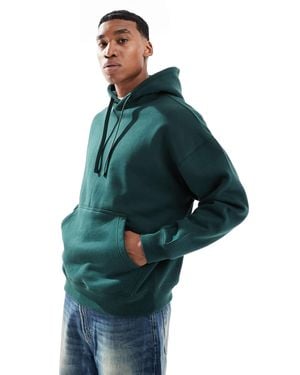 Pull&Bear Basic Hoodie - Blue