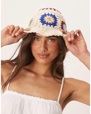 SUI AVA Cappello Da Pescatore Color Panna Stile Bohémien - Marrone