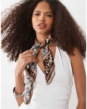 Mango Sjaal Met Luipaardprint - Zwart