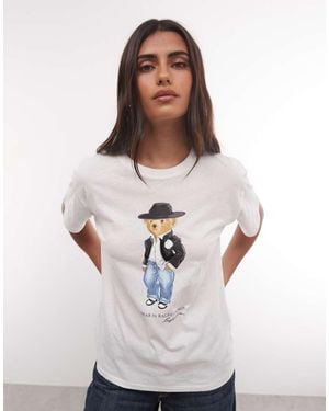 Polo Ralph Lauren Holiday Bear Print T-Shirt - White