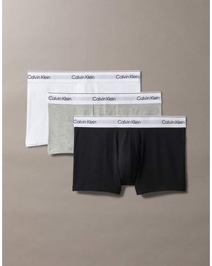 Calvin Klein Icon Cotton Stretch 3 Pack Low Rise Trunk - White