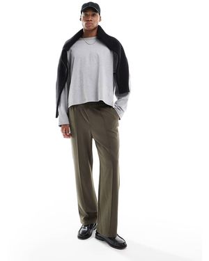 Only & Sons Elasticated Waist Wide Leg Sweatpant - Brown