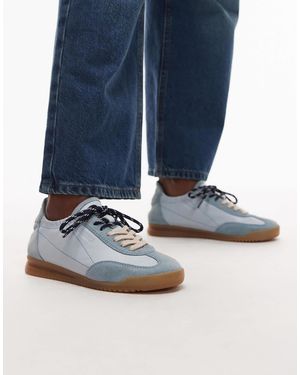 Bronx – cli-oo – leder-sneaker zum schnüren - Blau