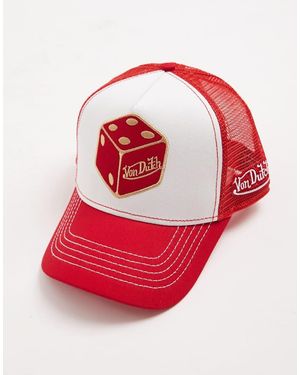 Von Dutch Dice Logo Trucker Cap - Pink