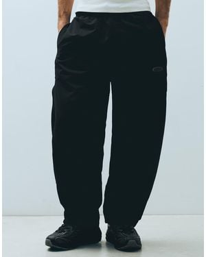 Bershka Technical Barrel Trousers - Blue