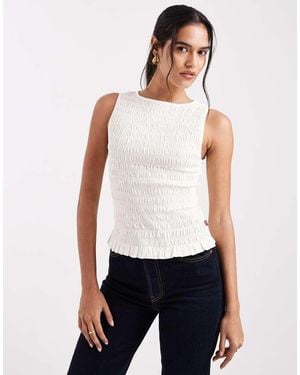 Levi's Top Color Crudo Fruncido Elástico De -Blanco