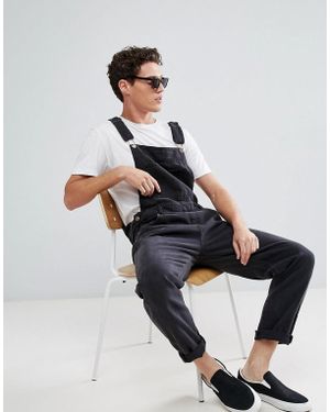 Dr. Denim Loose Dungarees - Black