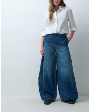 ASOS Extreme Wide Leg Barrel Jean - Blue