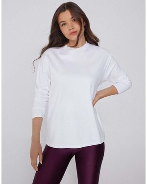 Tezenis Mid Weight Cotton Long Sleeve T-Shirt - White