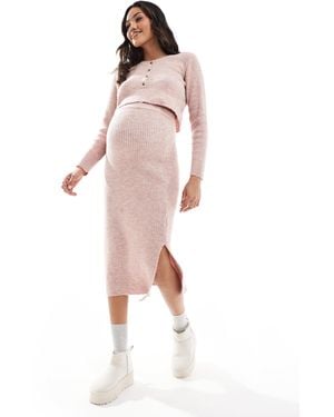 Mama.licious Maternity – umstands-midirock - Pink