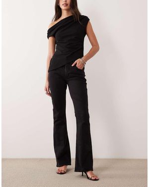 Abercrombie & Fitch Vaqueros Negros De Talle Medio Y Corte Bootcut De - Neutro