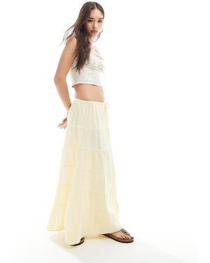 Cotton On Cotton:on – gestufter maxirock - Natur