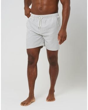 Brave Soul Elasticated Swimshorts - White