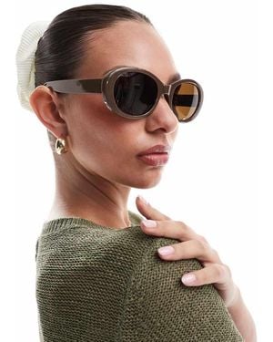 A.Kjærbede Anma Round Sunglasses - Brown