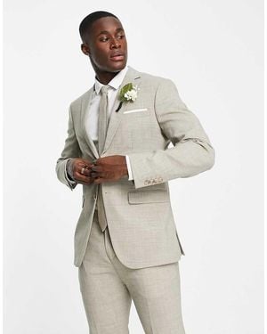 SELECTED Linen Mix Suit Jacket - White