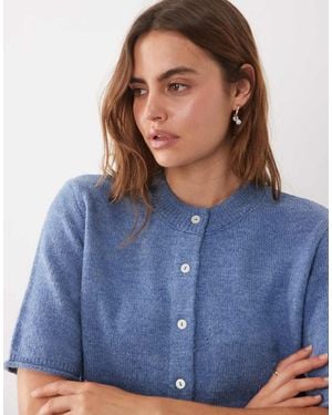 ASOS Lichtgewicht Ruimvallend Vest Met Korte Mouwen - Blauw