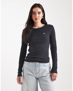 Levi's – essential – langärmliges t-shirt - Blau