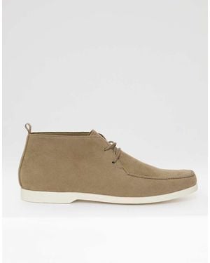 Threadbare Faux Suede Moccasin Boots - Natural