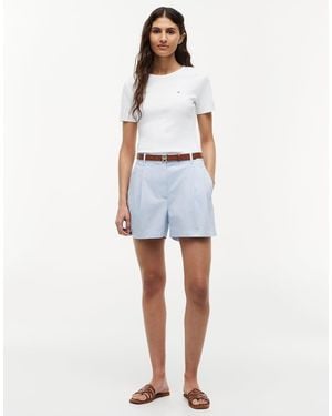 Tommy Hilfiger Washed Flared Chino Shorts - White