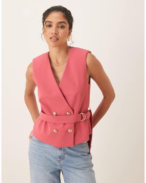 ASOS Tie Waistcoat - Red