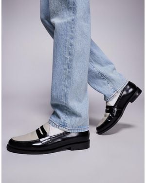 Walk London – torbole – leder-loafer - Blau