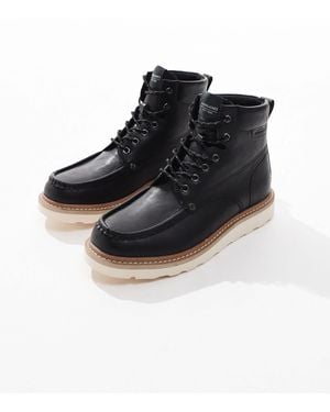 Jack & Jones Bottes style mocassins en pu avec semelle contrastante - Noir