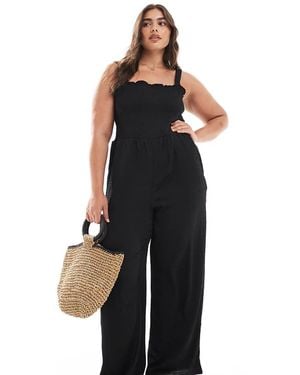 ONLY Tuta Jumpsuit Nera Arricciata - Nero