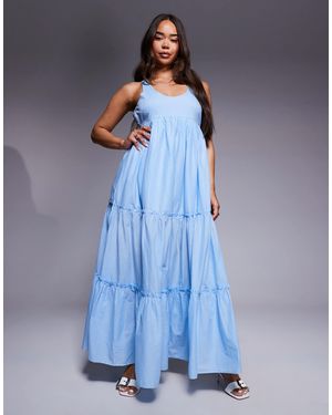 River Island Tiered Maxi Dress - Blue